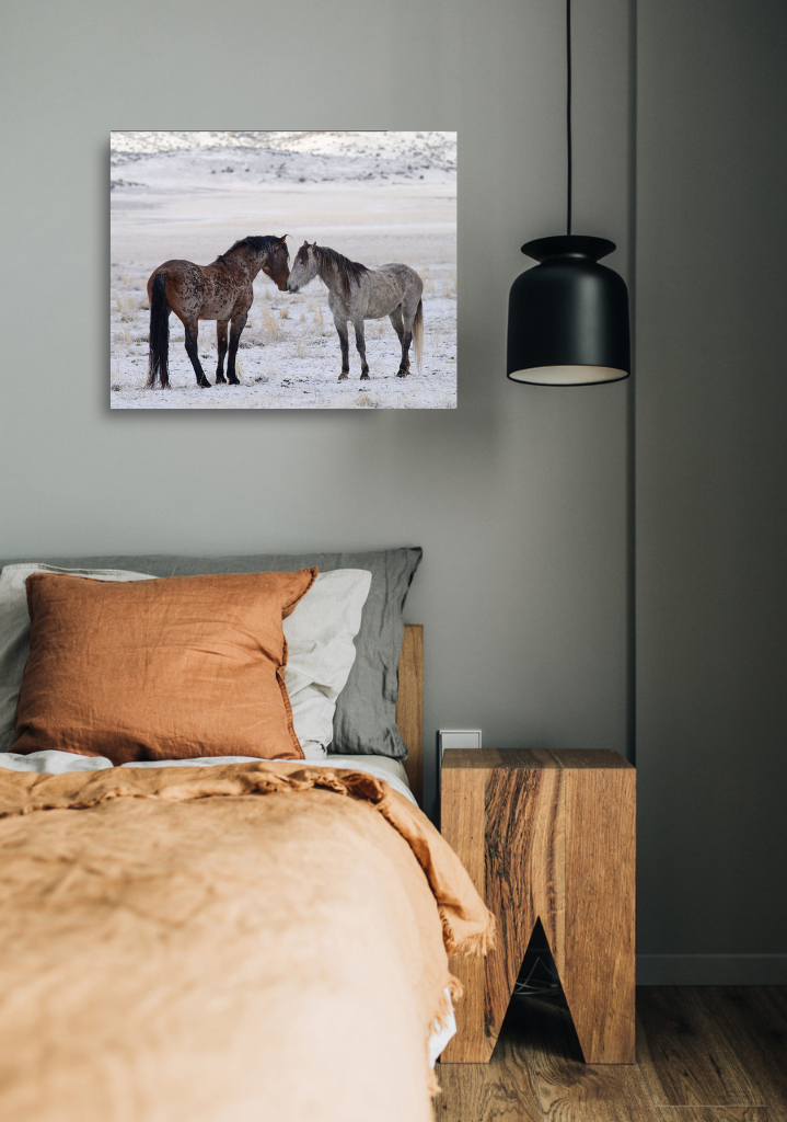 Reunion - Wild Horse Metal Art Print