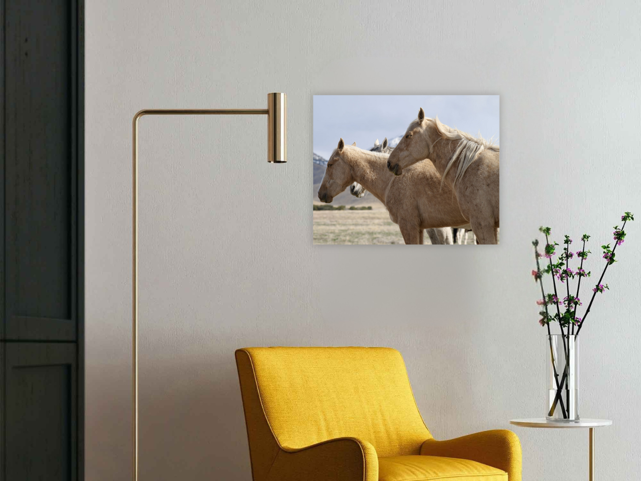 Stillness - Wild Horse Metal Art Print